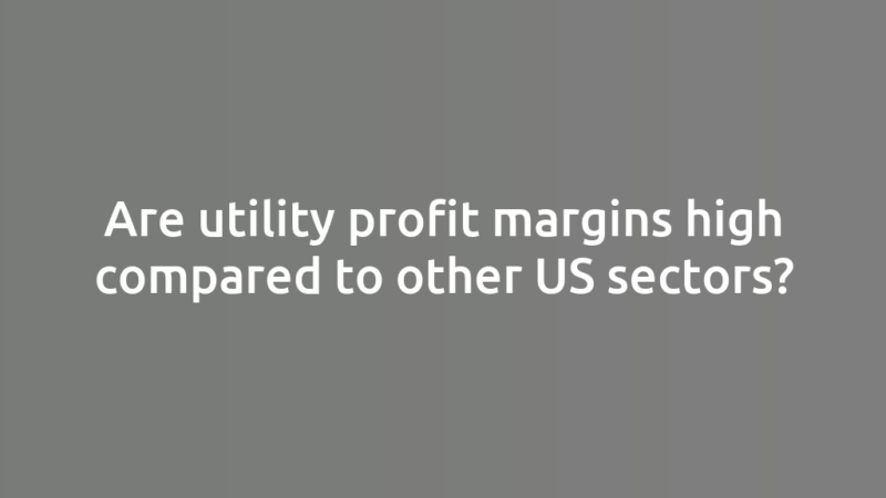 Are utility profit margins high compared to other US sectors?