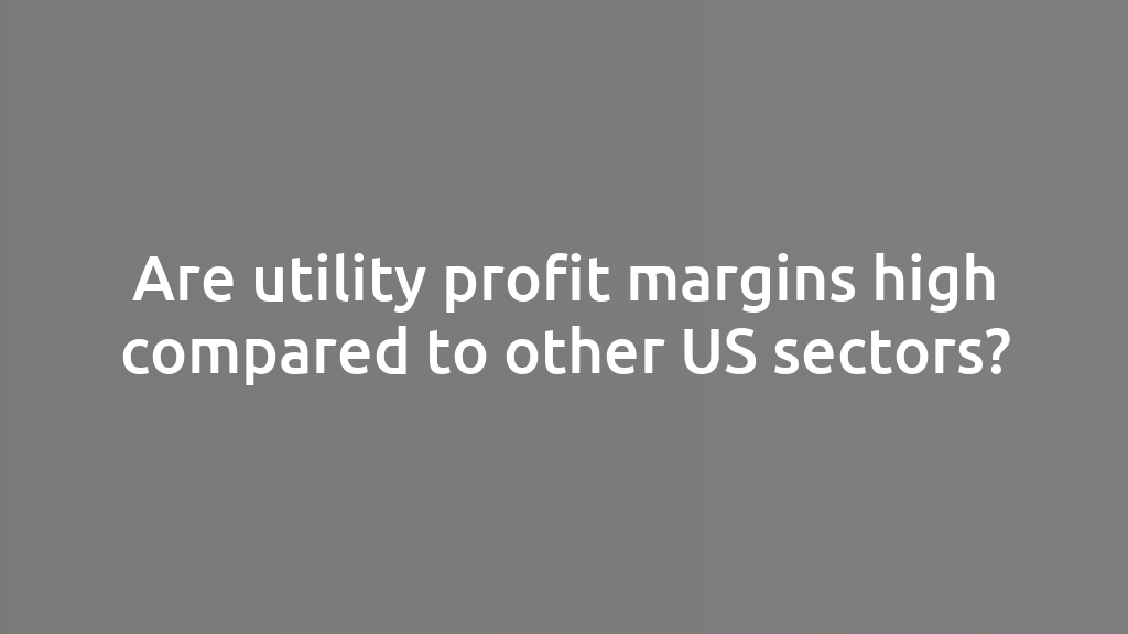 Are utility profit margins high compared to other US sectors?