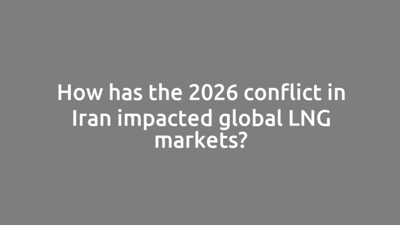 How has the 2026 conflict in Iran impacted global LNG markets?