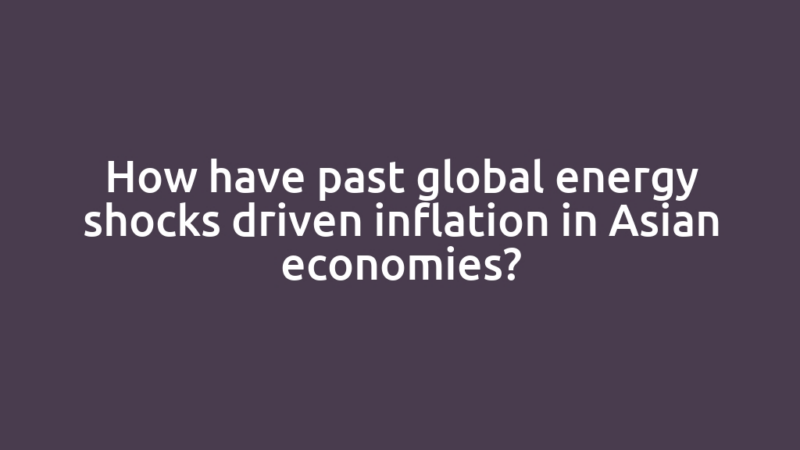 How have past global energy shocks driven inflation in Asian economies?