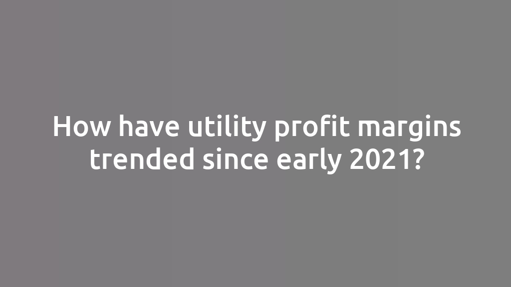 How have utility profit margins trended since early 2021?