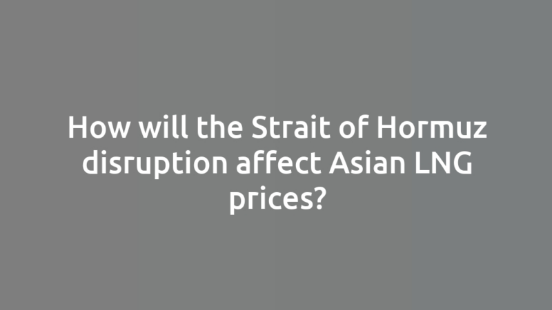 How will the Strait of Hormuz disruption affect Asian LNG prices?