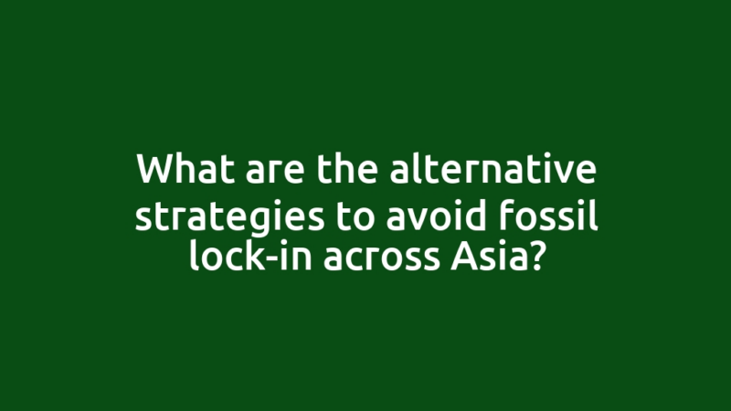 What are the alternative strategies to avoid fossil lock-in across Asia?
