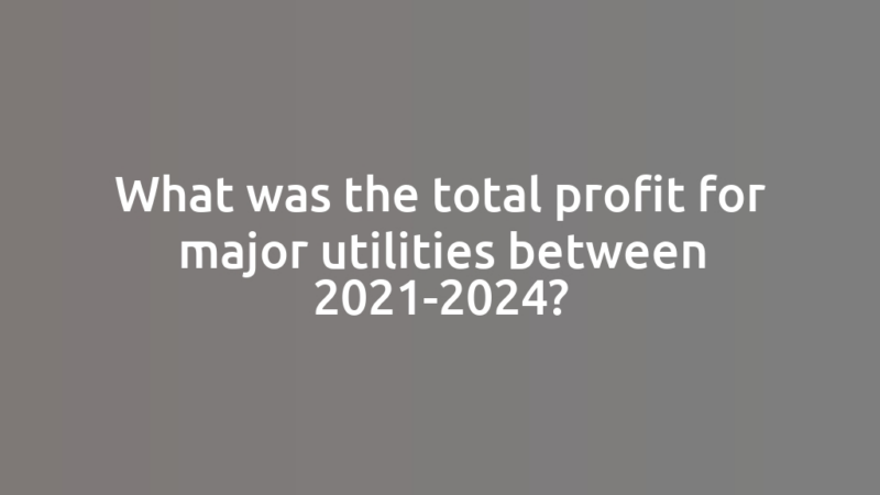 What was the total profit for major utilities between 2021-2024?