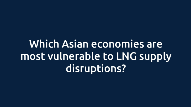 Which Asian economies are most vulnerable to LNG supply disruptions?