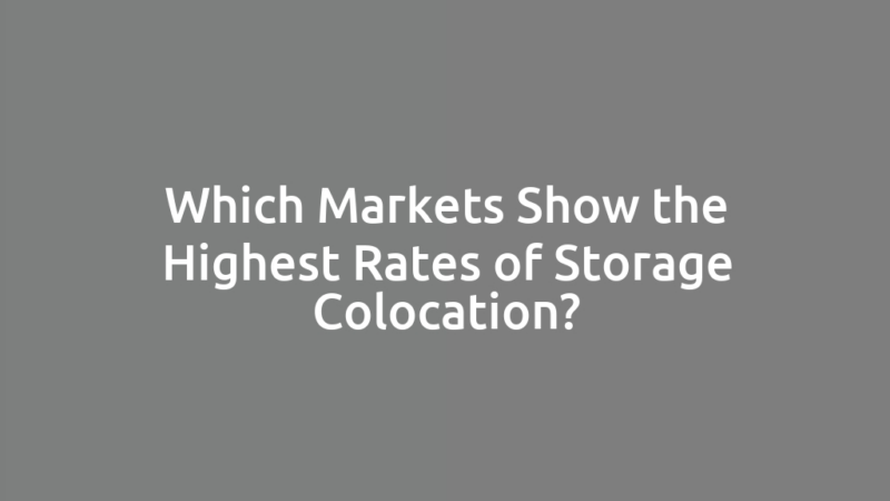 Which Markets Show the Highest Rates of Storage Colocation?