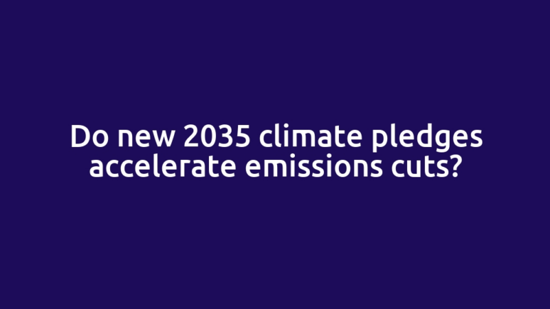 Do new 2035 climate pledges accelerate emissions cuts?