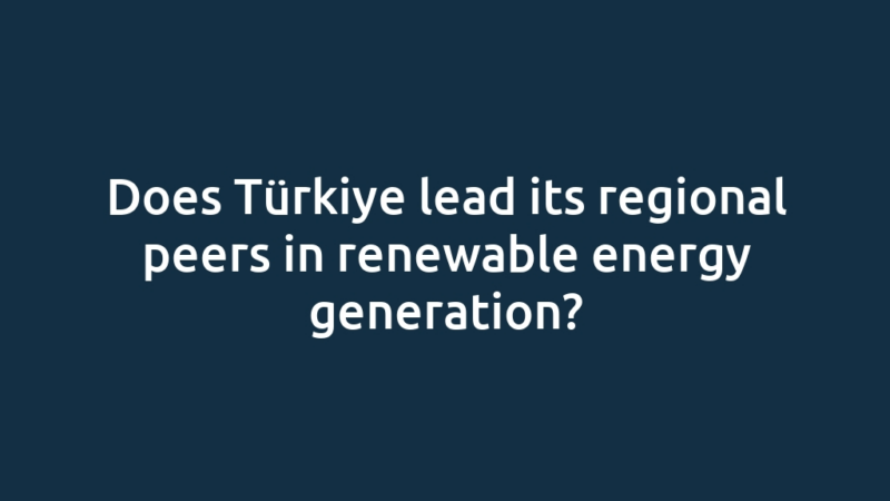 Does Türkiye lead its regional peers in renewable energy generation?