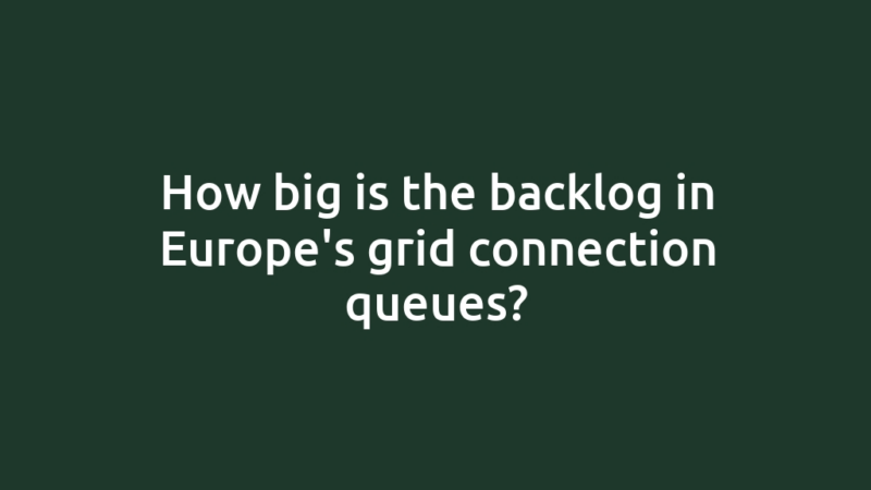 How big is the backlog in Europe's grid connection queues?