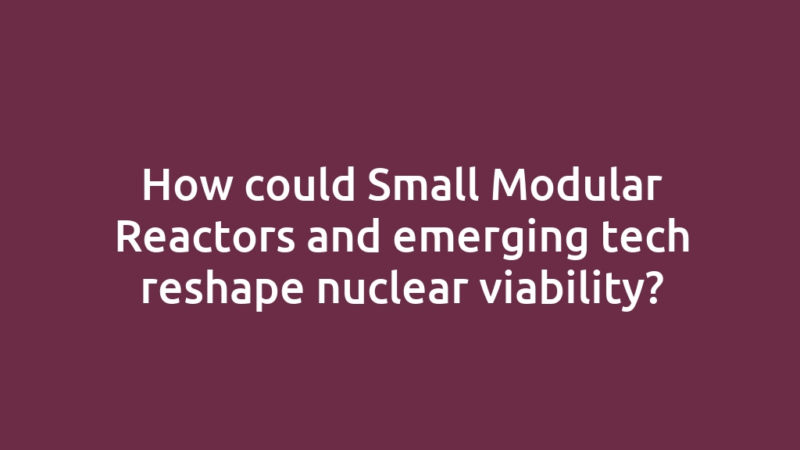 How could Small Modular Reactors and emerging tech reshape nuclear viability?