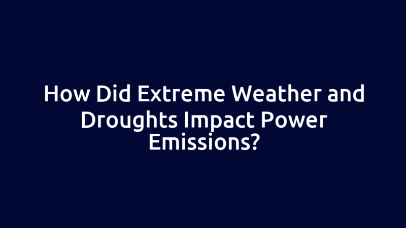 How Did Extreme Weather and Droughts Impact Power Emissions?