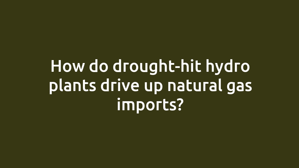 How do drought-hit hydro plants drive up natural gas imports?