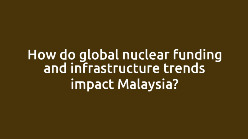 How do global nuclear funding and infrastructure trends impact Malaysia?