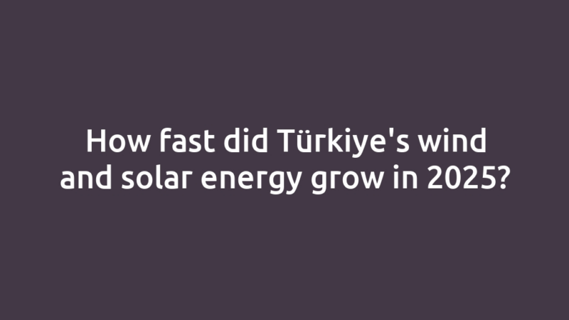 How fast did Türkiye's wind and solar energy grow in 2025?