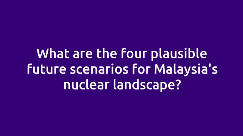 What are the four plausible future scenarios for Malaysia's nuclear landscape?