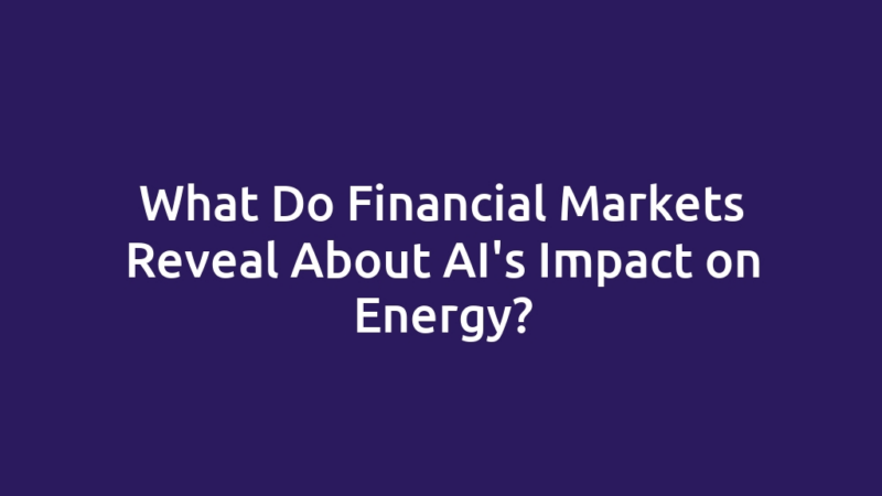 What Do Financial Markets Reveal About AI's Impact on Energy?