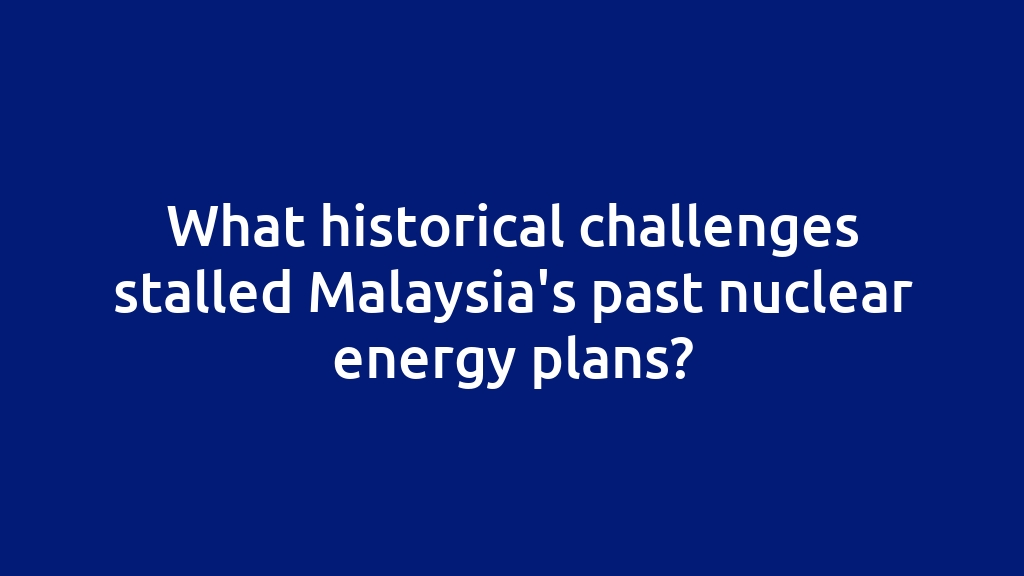 What historical challenges stalled Malaysia's past nuclear energy plans?