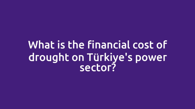 What is the financial cost of drought on Türkiye's power sector?