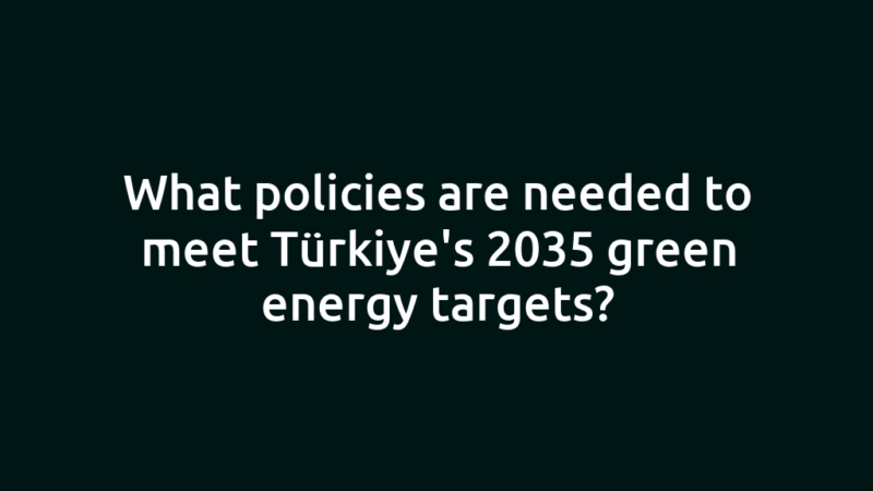 What policies are needed to meet Türkiye's 2035 green energy targets?